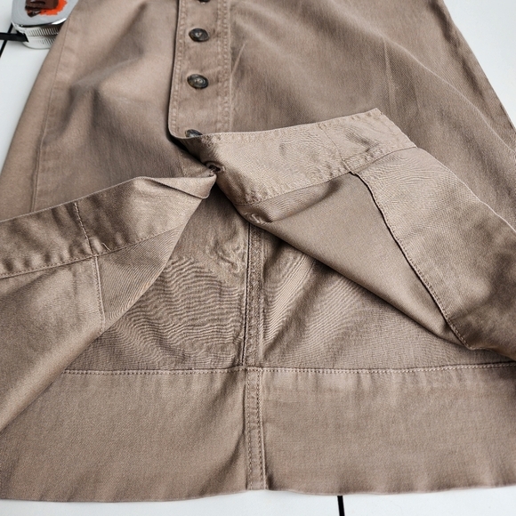 J Crew Short Skirt Womens Tan Khaki Button Front Closure Career Classic Pencil 2 - Picture 7 of 9